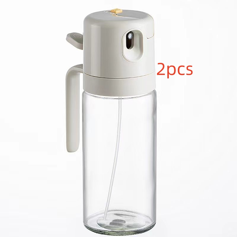 2-in-1 Oil Sprayer & Dispenser Bottle – 550ml Glass Cooking Oil Mister