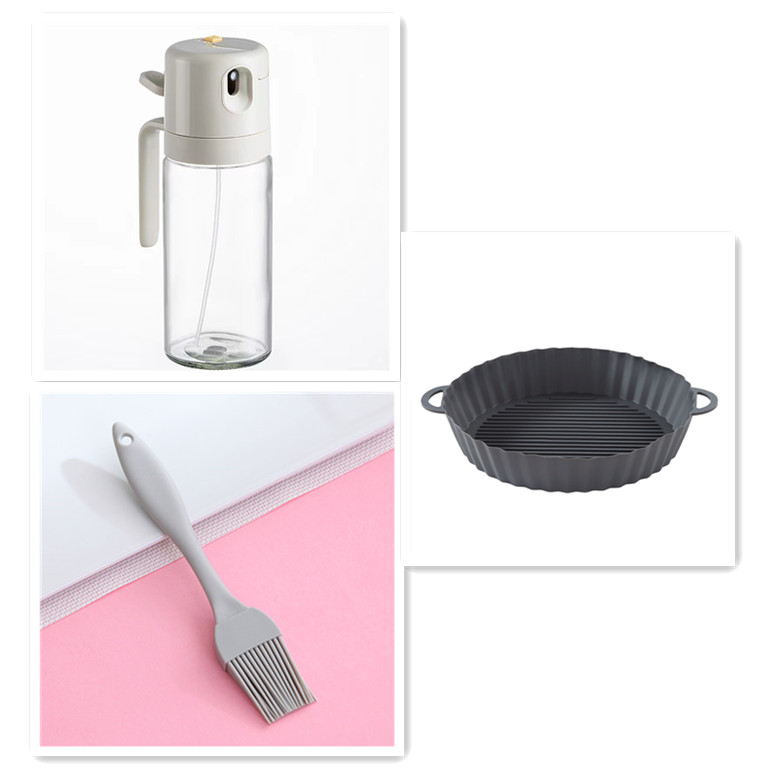 2-in-1 Oil Sprayer & Dispenser Bottle – 550ml Glass Cooking Oil Mister