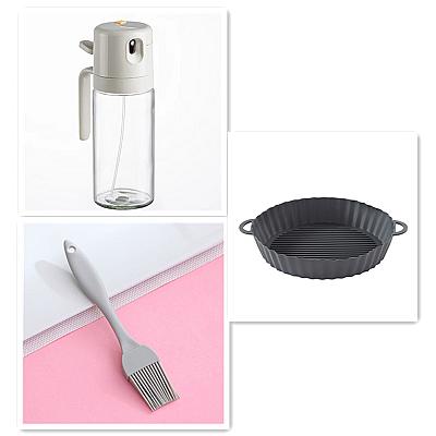 2-in-1 Oil Sprayer & Dispenser Bottle – 550ml Glass Cooking Oil Mister 5