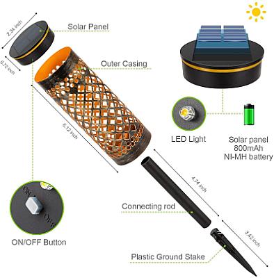 Solar Garden Lantern – Waterproof Metal Outdoor Lawn & Courtyard Decorative Light 5