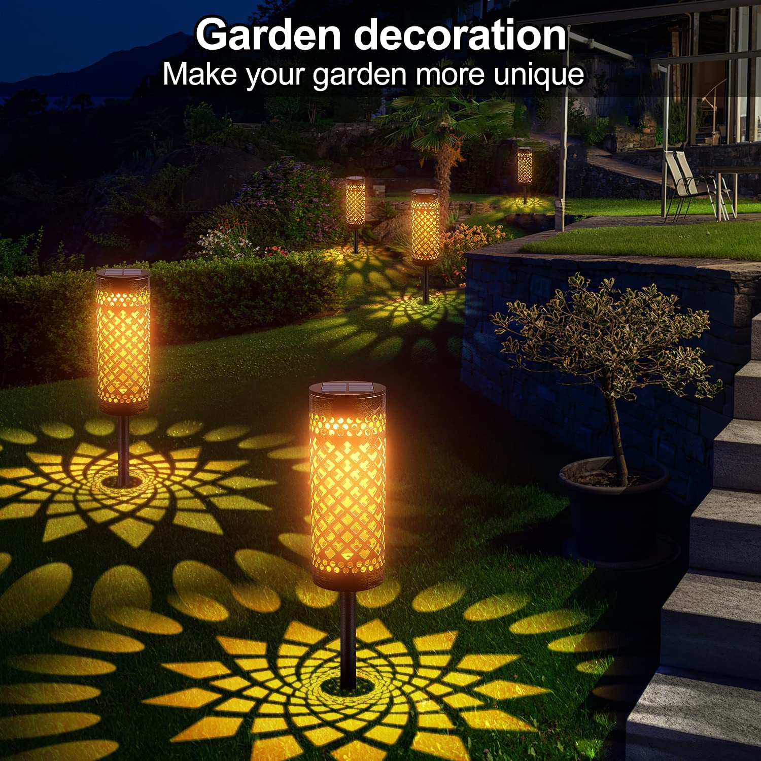 Solar Garden Lantern – Waterproof Metal Outdoor Lawn & Courtyard Decorative Light