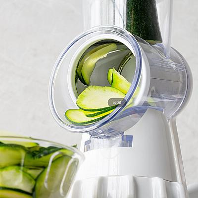 3-in-1 Manual Vegetable Slicer – Rotary Grater, Shredder & Cutter with Suction Base 7