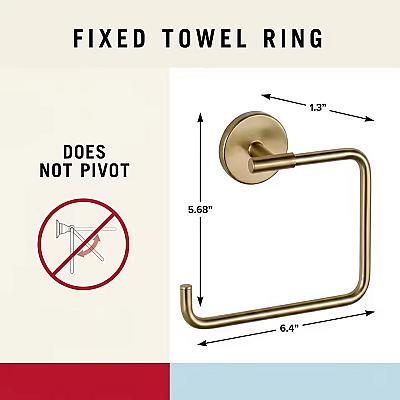 Modern Metal Hand Towel Ring – Rust-Resistant Bathroom & Kitchen Towel Holder 3