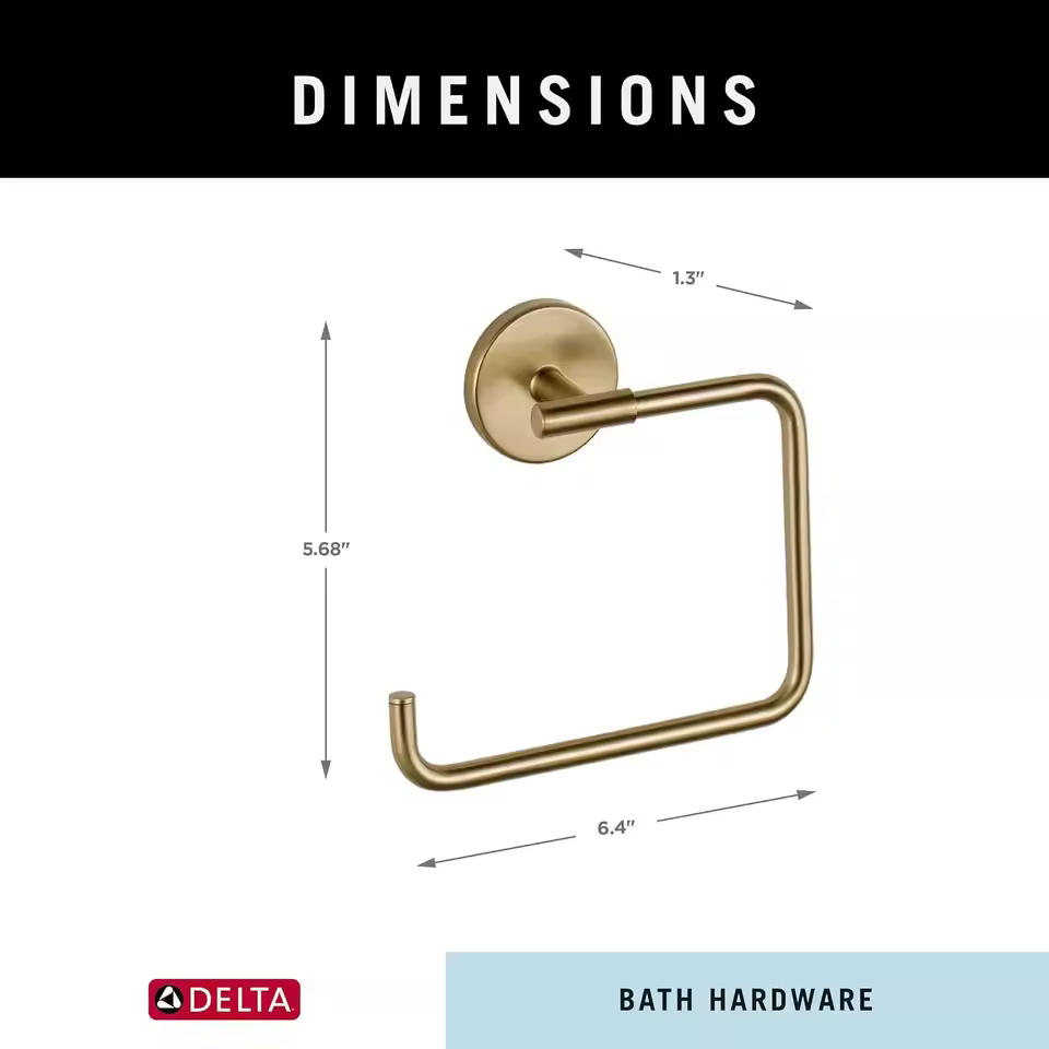 Modern Metal Hand Towel Ring – Rust-Resistant Bathroom & Kitchen Towel Holder