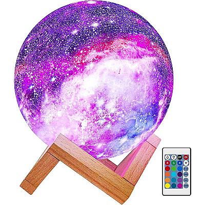 3D Moon Galaxy Lamp – LED Color-Changing Night Light with Touch & Remote Control 4