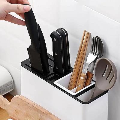 Kitchen Utensil Organizer – Plastic Tableware Storage Rack for Cabinets & Countertops 4