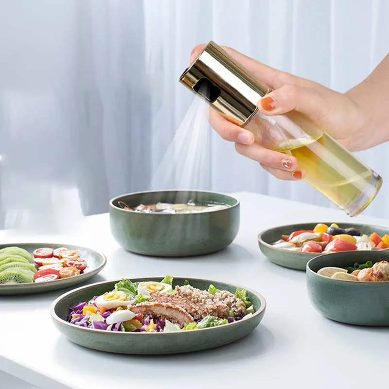 100ml Oil & Vinegar Sprayer – Leakproof Glass Cooking Oil Spray Bottle for Kitchen & BBQ