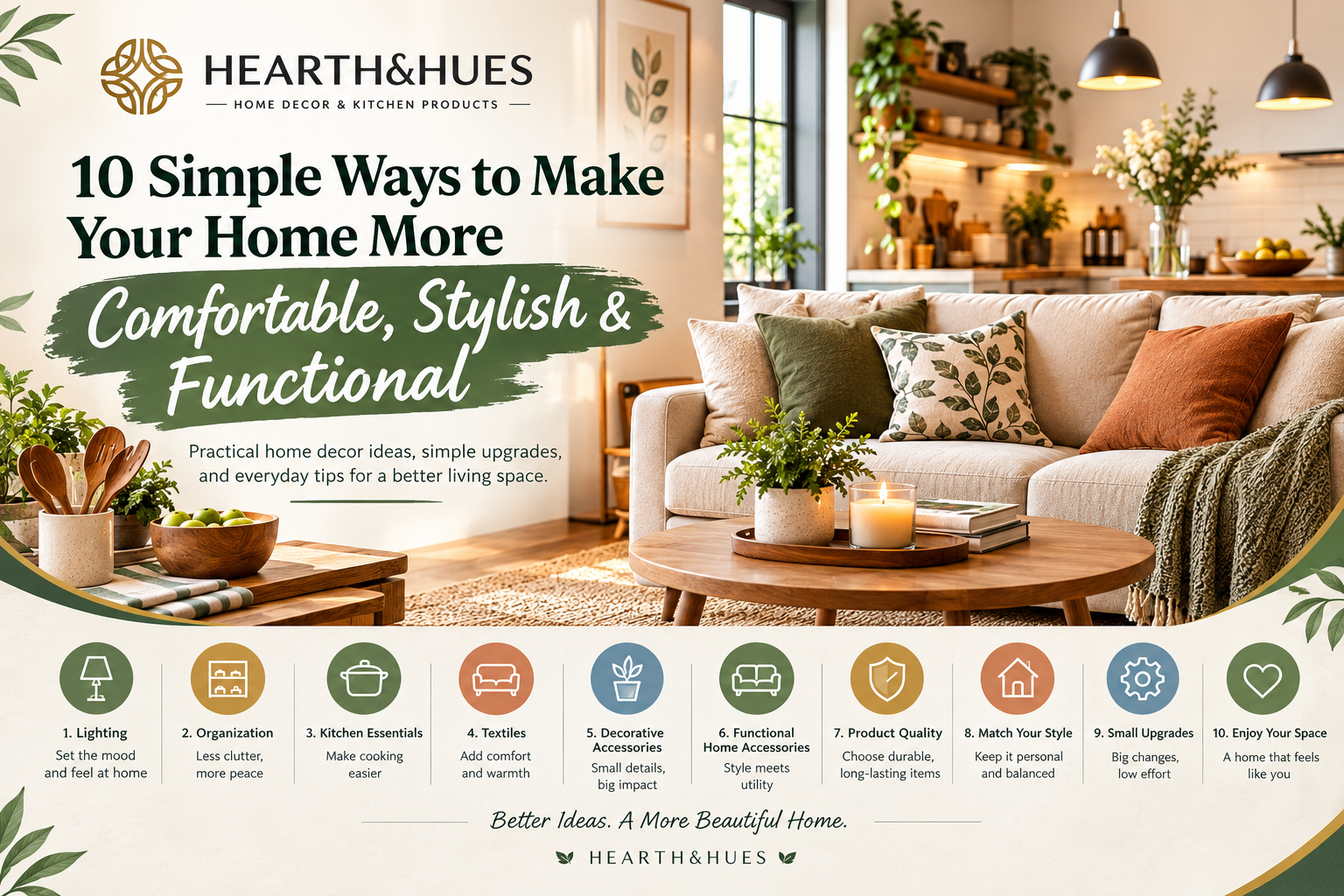 10 Simple Ways to Make Your Home More Comfortable, Stylish & Functional